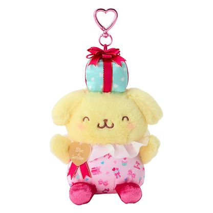 Sanrio｜55th Anniversary Wrapping Paper Mascot Holder /Plush Keychain｜15.7 x 11.7 x 7.0cm approx.