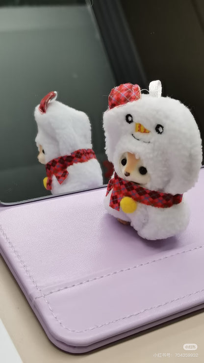 【limit 1】SylvanianFamilies｜Calico Critters Baby Deer Snowman Keychain