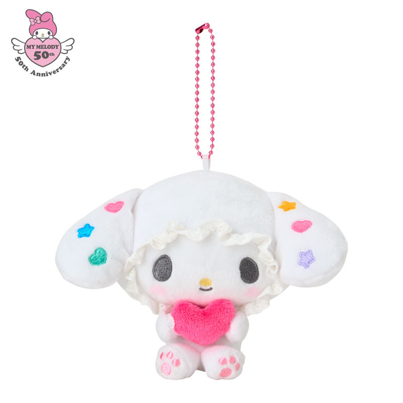 Sanrio｜My Melody 50th Anniversary Mascot Holder /Plush Keychain｜10×6.5×15cm approx.