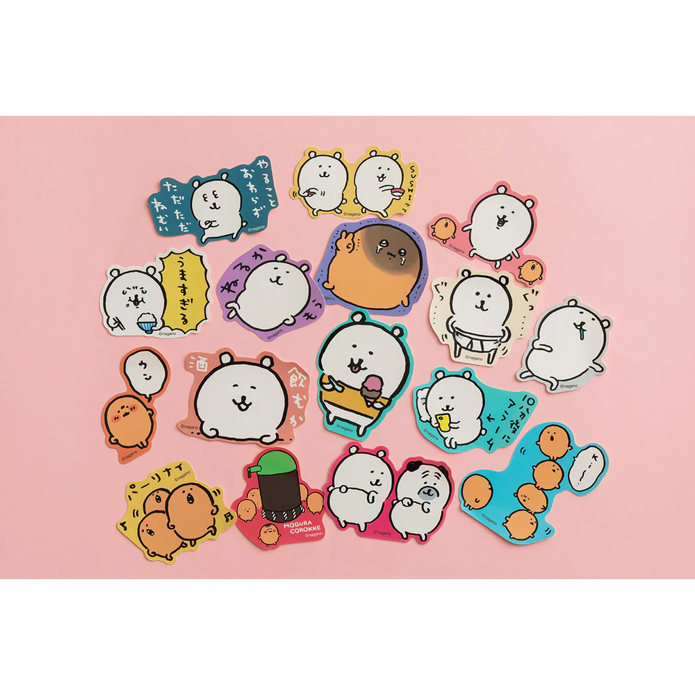 Nagano｜Joke Bear&amp;Mogura croquette Sticker mystery bag/blind box/All 16 types｜1pcs