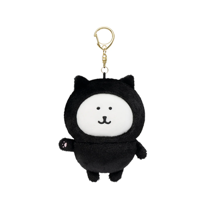 Nagano｜Black Cat Bear Mascot Holder /Plush Keychain｜ 120mm H x 95mm W x 55mm D approx.
