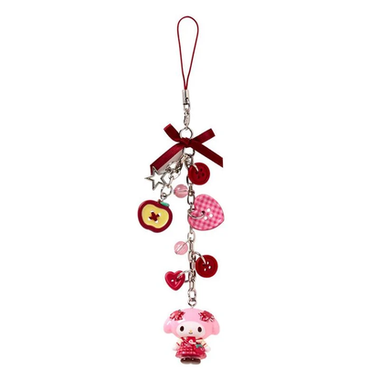 Sanrio｜Autumn Apple Gingham Red Phone Strap Mascot Bag Charm Keychain｜2.5×2×3.5cm approx.