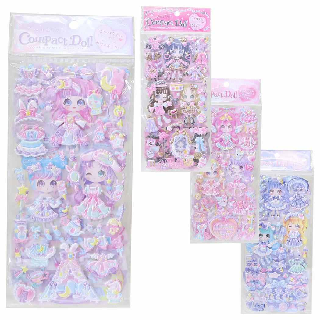 Q-LiA｜Kirarin Compact Doll Stickers｜95 x 195 x 3 mm approx.