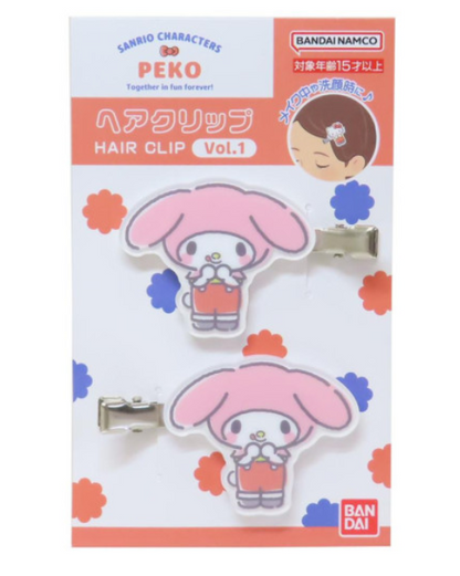 Sanrio｜Peko Chan Acrylic Hair Clip｜35×40×6mm approx.