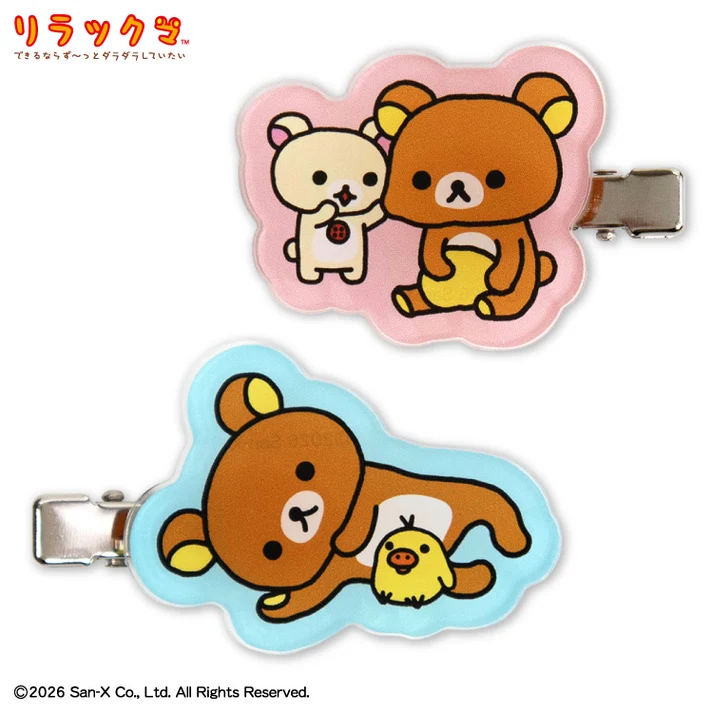 Rilakkuma｜Collaboration Acrylic Bangs Clip｜4.2cm x 3.4cm approx.