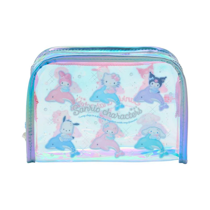 Sanrio｜Shiny Dolphin Characters PVC Pouch｜W17×D7×H11.5cm approx.