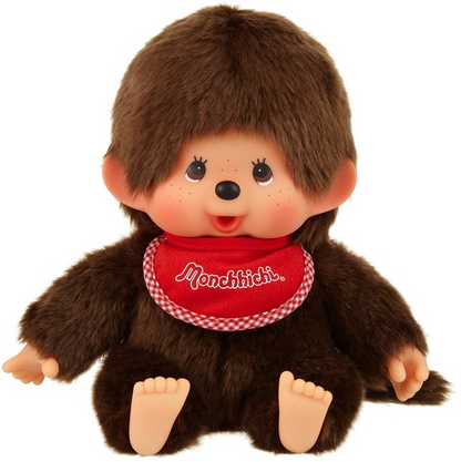 Monchhichi｜Premium Standard Brown Sitting Plush Dolls/Plush Toy｜M/H19 x W16 x D13 cm approx.