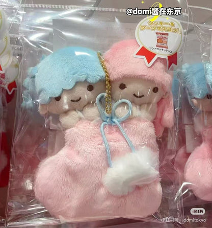 Sanrio｜Little Twin Stars Cookie And Boots Mascot Kiki And Lala Christmas Gift｜ 18.2 x 13.8 x 4.3cm approx.