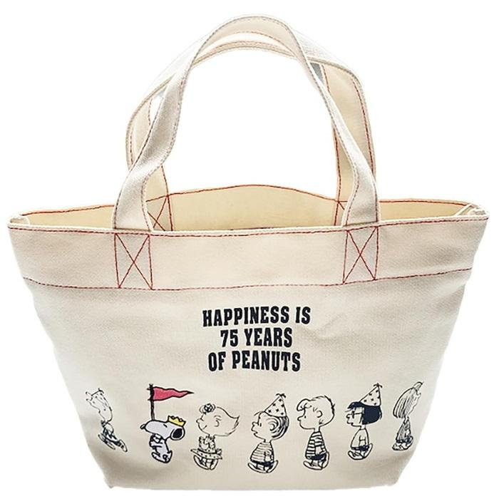 Snoopy｜Peanuts  75th Anniversary Mini Tote Bag ｜ H20 x W30 x D10cm approx.