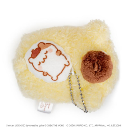 Sanrio｜Shirotan x Pompompurin Seal Mascot Holder /Plush Keychain｜10.5cm x 7.3cm x 5.8cm approx.