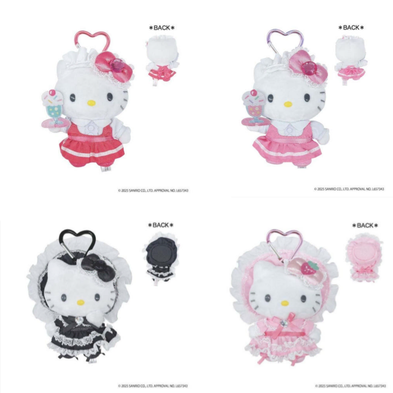 Hello kitty｜Lolita Fashion Mascot Holder /Plush Keychain｜H120 x W85 x D65mm approx.