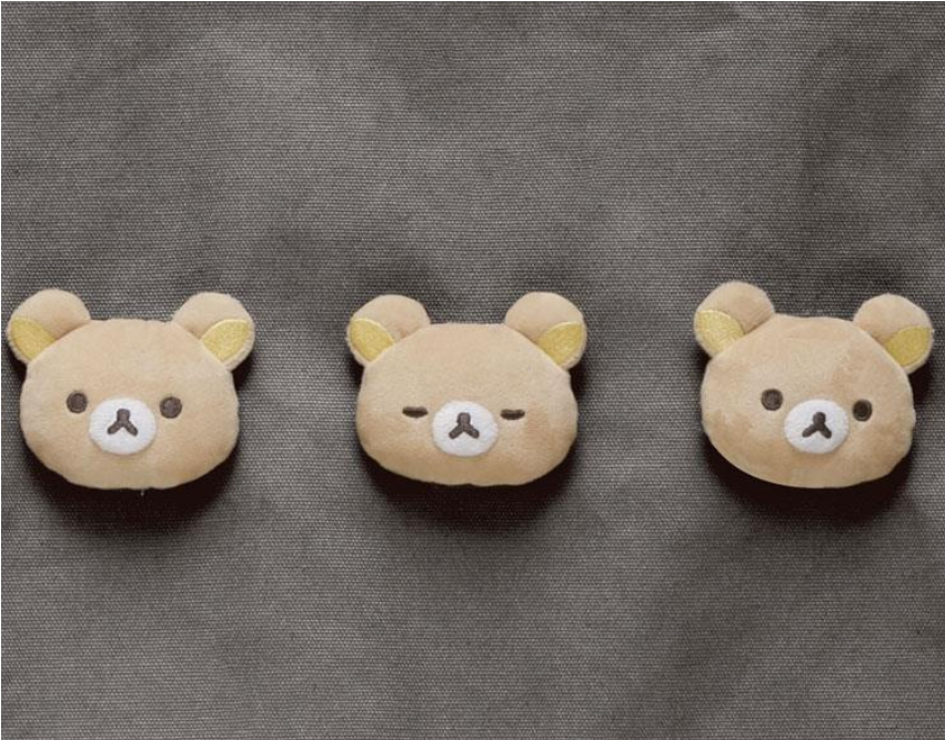 Rilakkuma轻松熊｜San-X Tote Bag - Rilakkuma / Basic Rilakkuma Favorite Things 最喜欢的东西系列毛绒熊头托特包/单肩包｜约400×450×120mm
