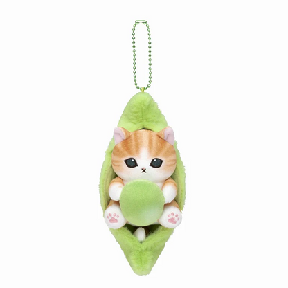 Mofusand｜Edamame Cat Nyan Bean Mascot Holder /Plush Keychain｜155×70×85mm approx.