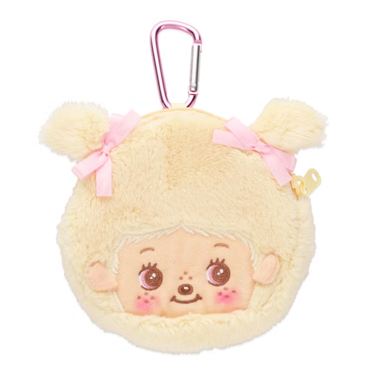 Monchhichi｜Babychichi Mini Pouch with Carabiner｜H11 x W12 x D2.5cm approx.