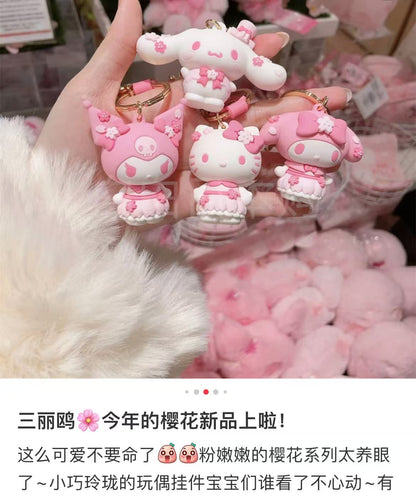 Sanrio｜Sakura 2025 3D Keychain｜4×3.2×5.2cm approx.