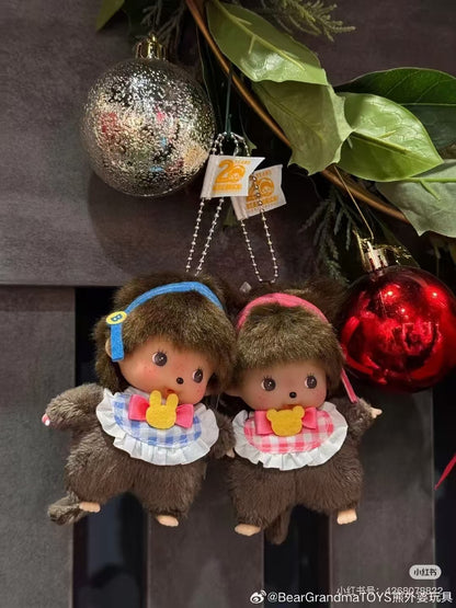 Monchhichi｜Bebichhichi Idol Mascot Holder /Plush Keychain｜H9.5 x W6 x D5.5 cm approx.