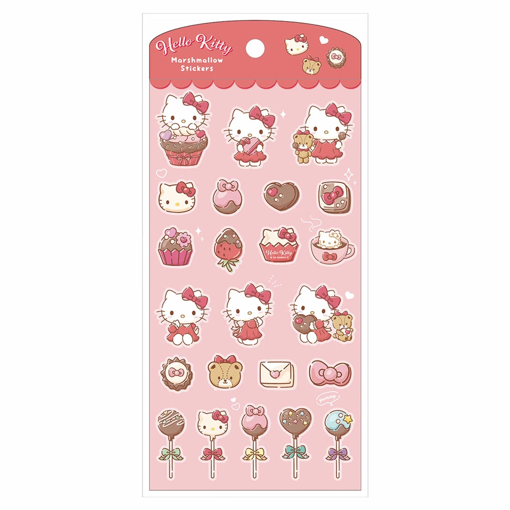 Sanrio｜Sweet Chocolate Marshmallow Stickers｜90×175mm approx.