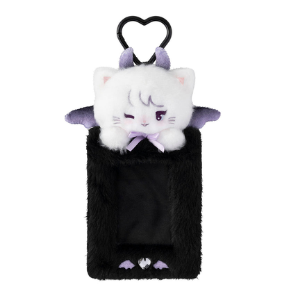 mikko illustrations｜Lil ala mode Devil &amp; Angel Mousse Fluffy Plush Trading Card Case｜H180 x W130 x D35mm approx.