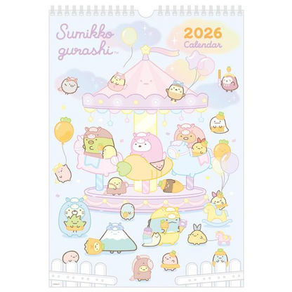 Sumikko gurashi｜2026 Wall Calendar｜H370 x W256 x D3mm approx.