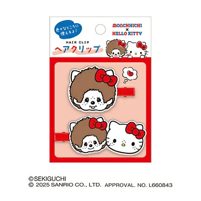 Monchhichi｜Hello Kitty Hair Clip｜H115 x W80mm approx.