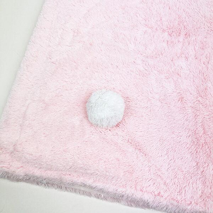 HelloKitty凯蒂猫｜Hoodie Hooded Blanket Winter White超可爱软乎乎冬日脸型连帽毛绒保暖毯｜约 H70 x W110cm（不含兜帽）