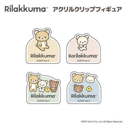 Rilakkuma｜Acrylic Clip Figure Group｜H50 x W47 x D3 mm approx.
