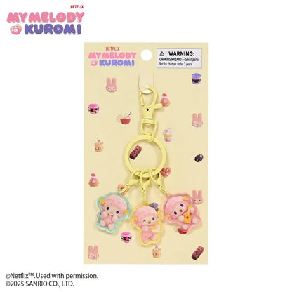 Sanrio｜Netflix Original Anime My Melody &amp; Kuromi Keychain/Keyring｜W 2.8 x D 0.3 x H 3.3 cm approx.