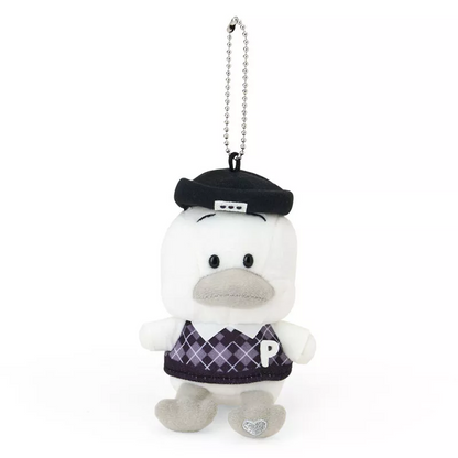 Sanrio三丽鸥｜Mascot Holder Monotone黑白印象千鸟格系列可爱角色毛绒玩偶挂件/包挂｜约7.5×5×11cm