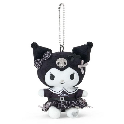 Sanrio三丽鸥｜Mascot Holder Monotone黑白印象千鸟格系列可爱角色毛绒玩偶挂件/包挂｜约7.5×5×11cm