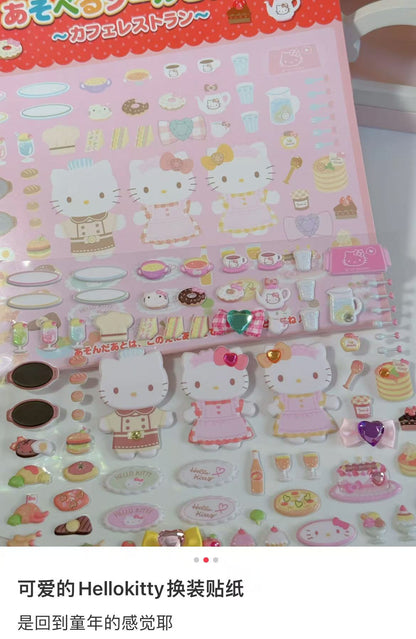 Sanrio｜Playing Sticker Set - Cafe Restaurant｜21×1×23.5cm approx.