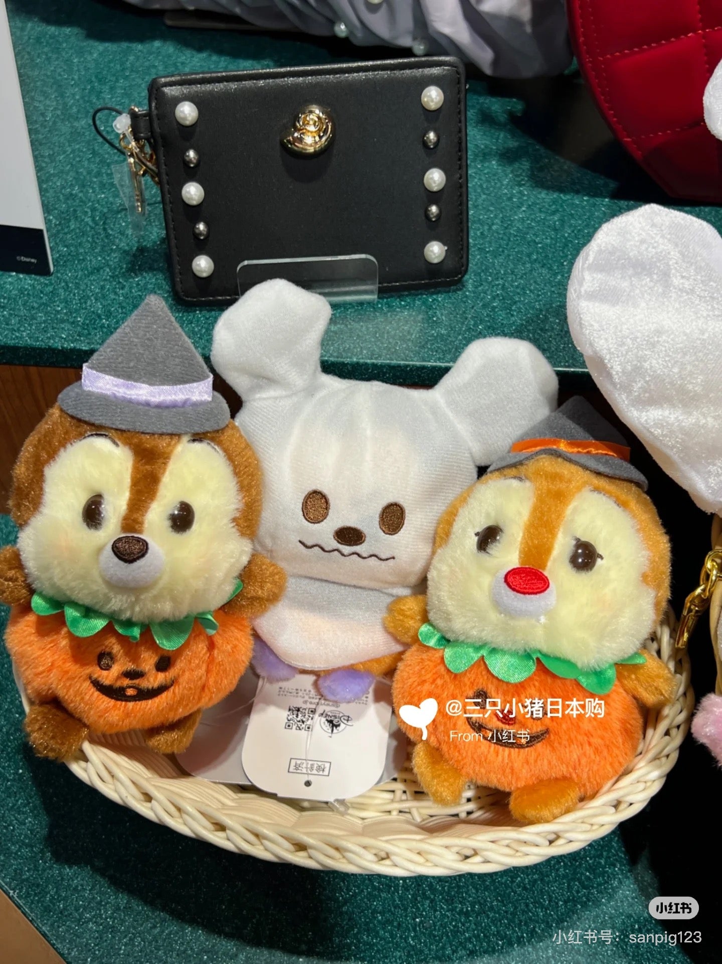 Disney迪士尼｜Urupocha-chan Plush - Mickey Mouse / Halloween Ghost万圣节限定豆豆眼可变装米奇毛绒挂件/包挂｜约13×12×8cm
