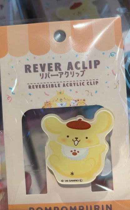 Sanrio｜Pompompurin 30th Anniversary POP UP Sweets Party REVERSIBLE ACRYLIC CLIP