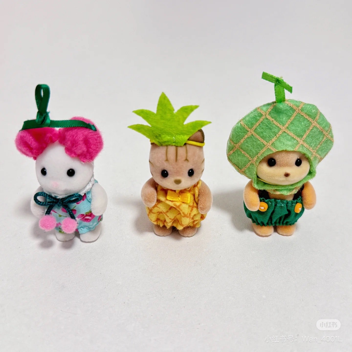 【还有补货，限购1】SylvanianFamilies森贝儿家族｜MELON CHERRY PINEAPPLE BABY TRIO FAN CLOUB CALICO CRITTERS 水果宝宝三重奏套盒/哈蜜瓜菠萝樱桃