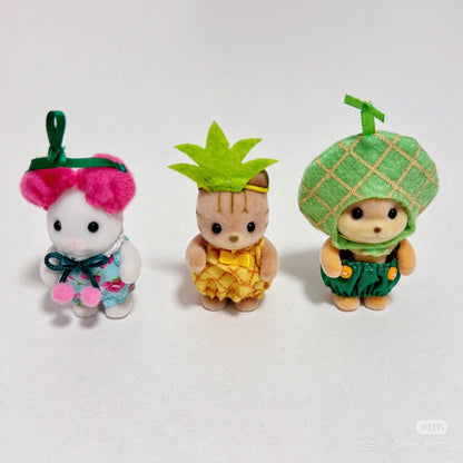【还有补货，限购1】SylvanianFamilies森贝儿家族｜MELON CHERRY PINEAPPLE BABY TRIO FAN CLOUB CALICO CRITTERS 水果宝宝三重奏套盒/哈蜜瓜菠萝樱桃