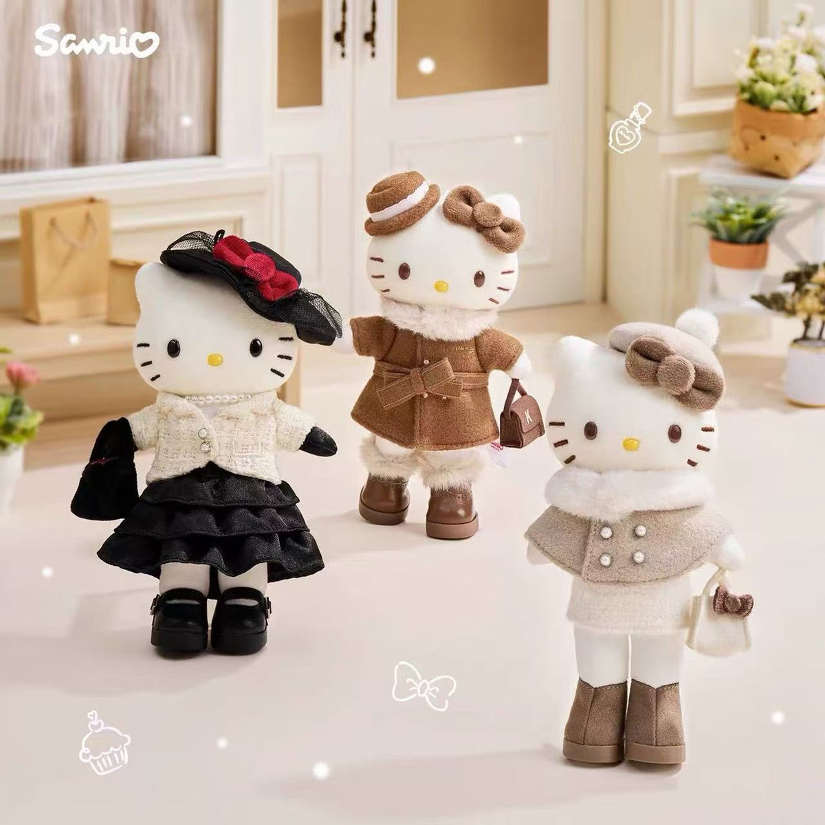 Sanrio｜Modern Holiday Hello Kitty Style-up Mascot Holder /Plush Keychain