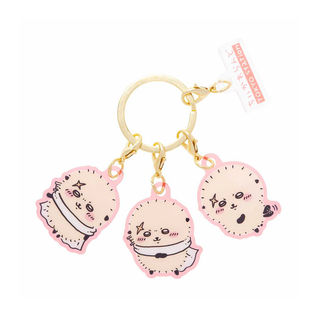 Chiikawa ｜Tokyo Souvenirs Triple Acrylic Charm Keychain - Rakko｜40×40×3mm approx.