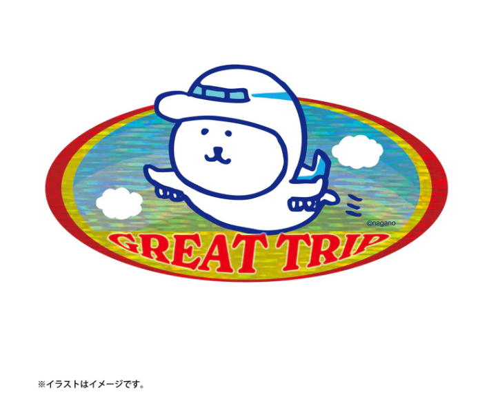 Nagano｜Characters Hologram Large Sticker｜H68 x W126mm approx.