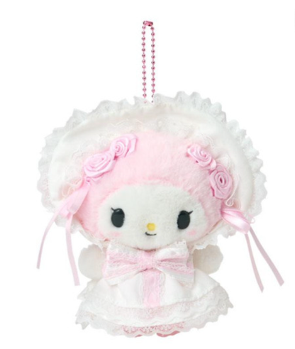 【Restock incoming】Sanrio｜White Frill Design Mascot Holder /Plush Keychain｜13.5×7.5×18cm approx.