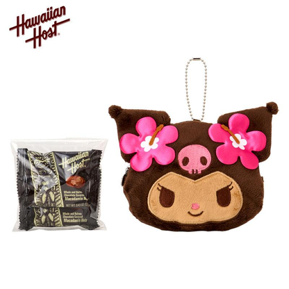 Sanrio｜Hawaiian Host x Macadamia Nut Chocolate &amp; Face-Shaped Pouch｜18cm x 5cm x 10.5cm approx.
