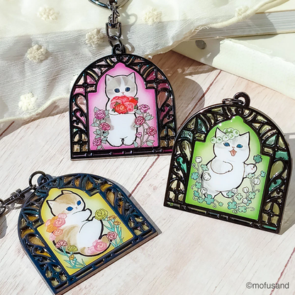 Mofusand｜Stained Glass Keychain/Keyring｜96×45mm approx.
