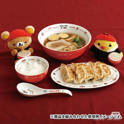 Rilakkuma轻松熊｜San-X Rice Bowl - Rilakkuma / Anytime Ramen拉面店系列可爱图案陶瓷小饭碗/微波炉可用｜约80×Φ110mm