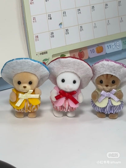 【limit 1】SylvanianFamilies｜Calico Critters Baby Trio-Mushroom Fairy