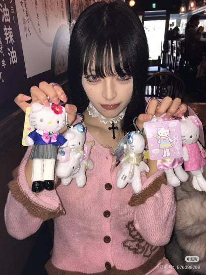 HelloKitty｜Style Up Mascot Holder /Plush Keychain｜H14.7 × W7.0 × D4.2 cm approx.