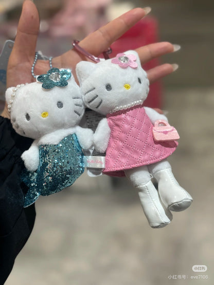 HelloKitty｜Glitter Mermaid Mascot Holder /Plush Keychain｜H100×W83×D63mm approx.