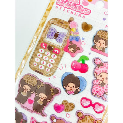 Monchhichi｜Heisei Happy Phone Sticker｜ 200x90x1mm approx.