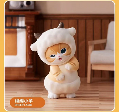 Mofusand Furry Party Series Flocking Figure Toy Blind Box