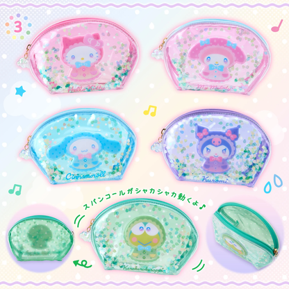 Sanrio｜Sweet Rain Collection Glitter Clear Cosmetic Pouch｜18×7×12.5cm approx.