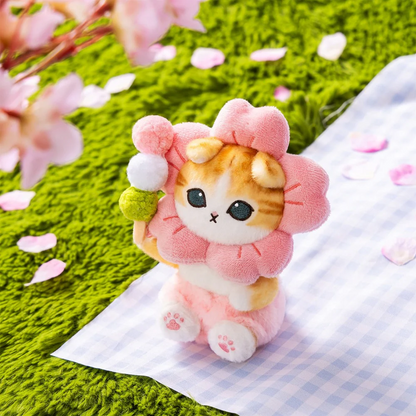 Mofusand｜Flower Sakura Cherry Blossom Dango Mascot Holder /Plush Keychain｜140×70×110mm approx. approx.