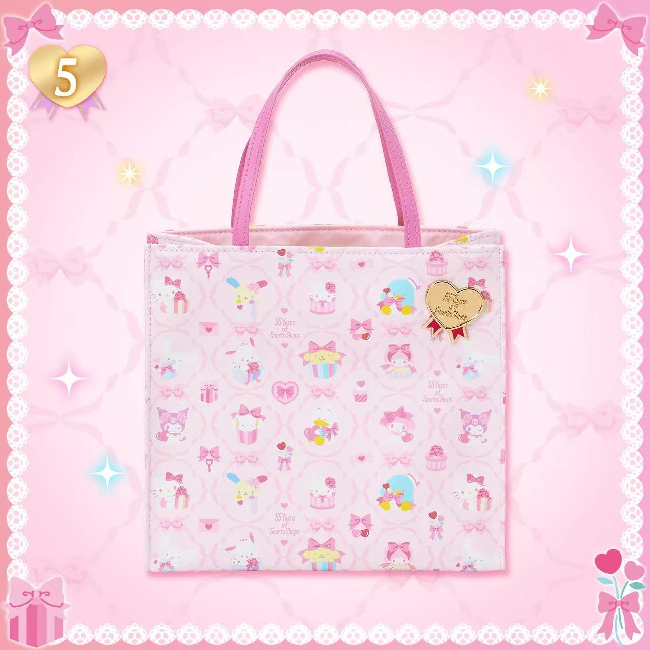 Sanrio｜55th Anniversary Wrapping Paper Tote Bag｜21×9.5×19cm approx.