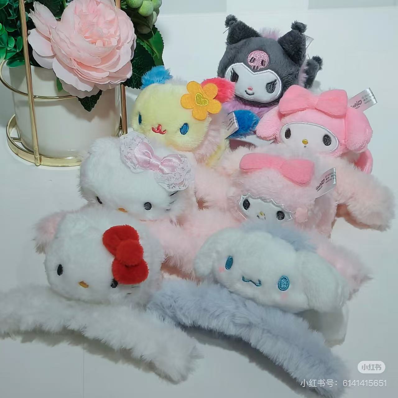 Sanrio｜Fluffy Face Mascot Hair Claw Clip｜12×8×8cm approx.